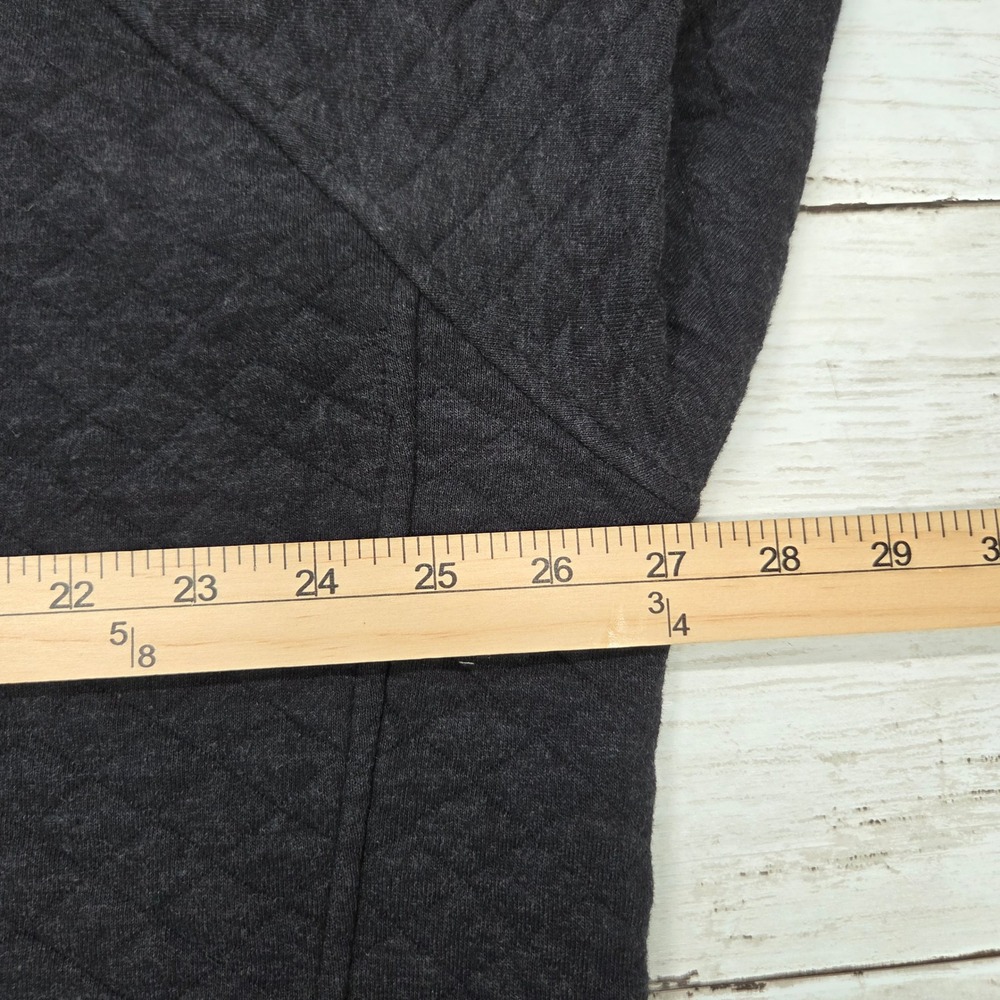 Eddie Bauer Quilted Mock Neck Pullover Mens XXL Gray Snap Button Sweatshirt - Picture 7 of 9
